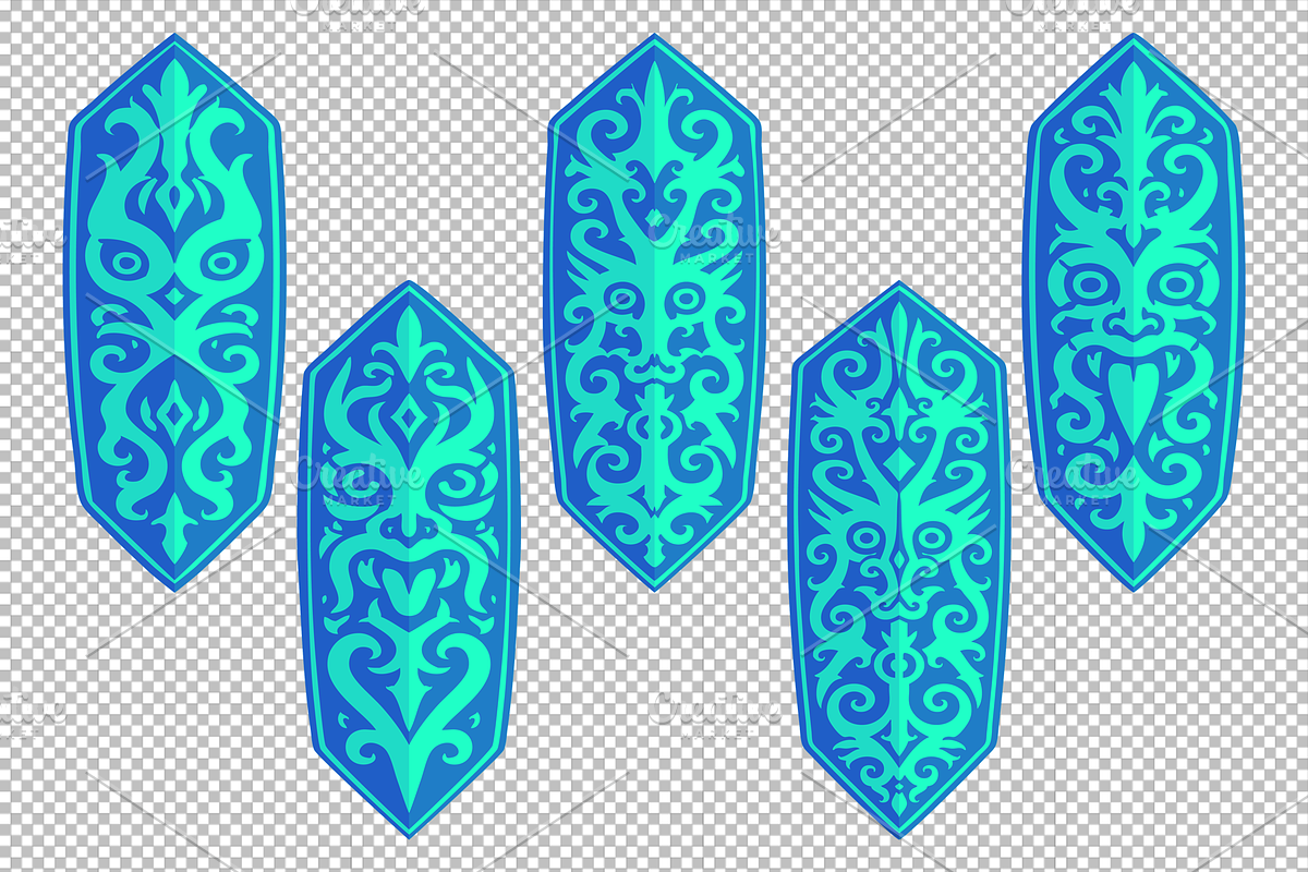 Dayak Shield Badges, an Object Graphic by regalDRAW (Photo 3 of 3)