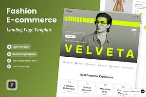 Velveta - Fashion E-Commerce, a Landing Page Template by SLAB! Design