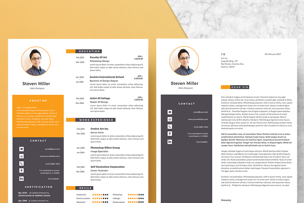 Creative Resume & CV Template, a Resume Template by Hito Graphic (Photo 3 of 8)