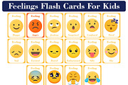 Feelings Flash Cards for Kids, a Card Template by DigitalsDesigns (Thumbnail 1 of 4)