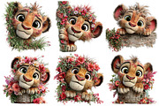 Baby Lion Peeking Clipart, an Illustration by Pixels.Craft (Thumbnail 4 of 5)