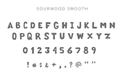 Sourwood: woodcut font family, a Font by Rachel Ortiz (Thumbnail 8 of 11)