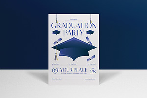 Purple Graduation Party Invitation, an Invitation Template by graphicook