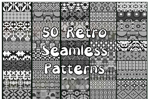 Retro 70s Pattern Brush Kit W Font