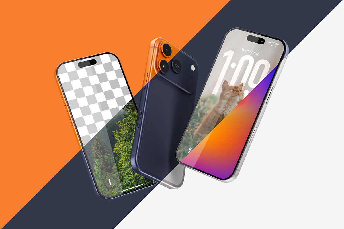 iPhone 17 Pro Mockup, a Product Mockup by itefan Studio (Photo 3 of 3)