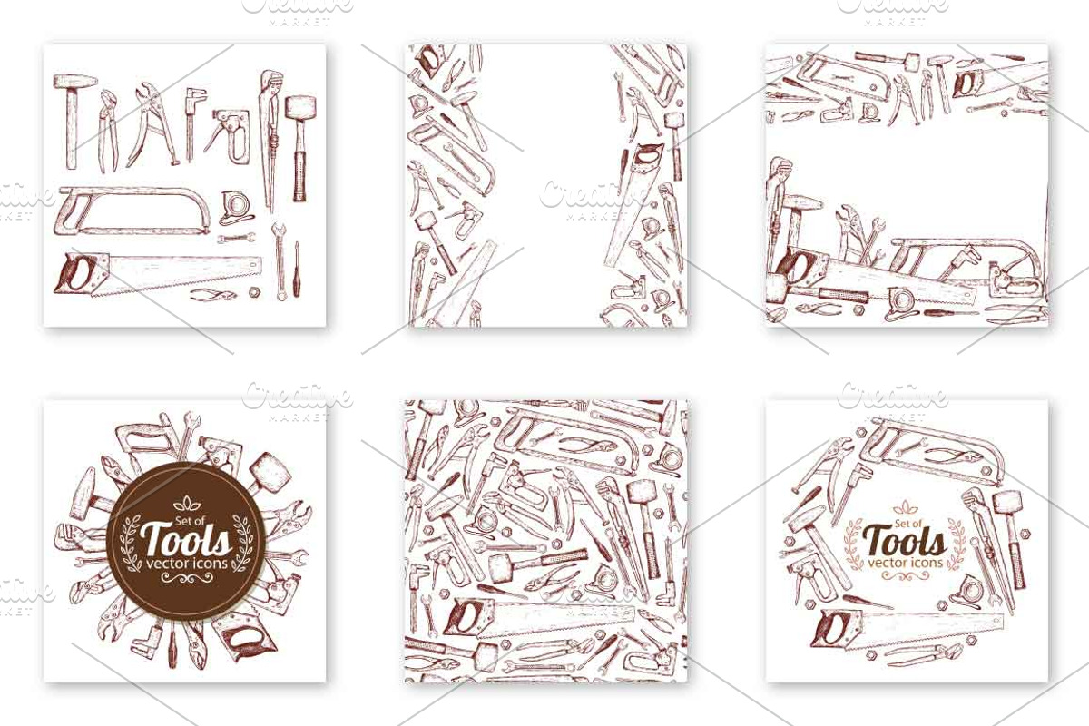 Repair Tools Sketch Illustrations, a Decorative Illustration by DruZhi Art (Photo 2 of 5)