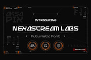 Nexascream Labs - Futuristic Font, a Font by Aksapix Studio (Thumbnail 1 of 9)