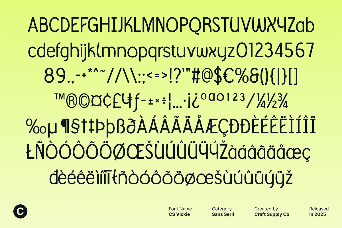 CS Vickie – Sans Serif Typeface, a Sans Serif Font by Craft Supply Co. (Photo 8 of 8)