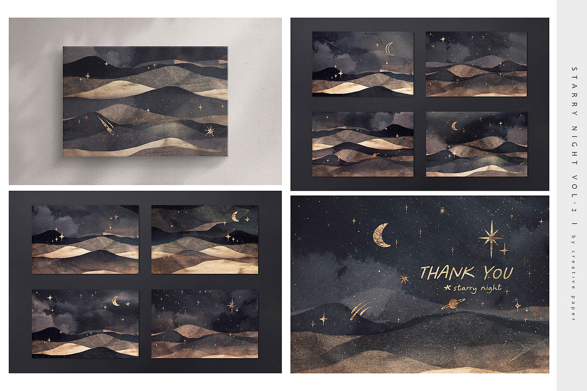 Galaxy & Landscape Modern Bundle, a Background Graphic by by creative paper (Photo 8 of 14)