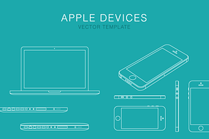 Apple Devices Vector Template