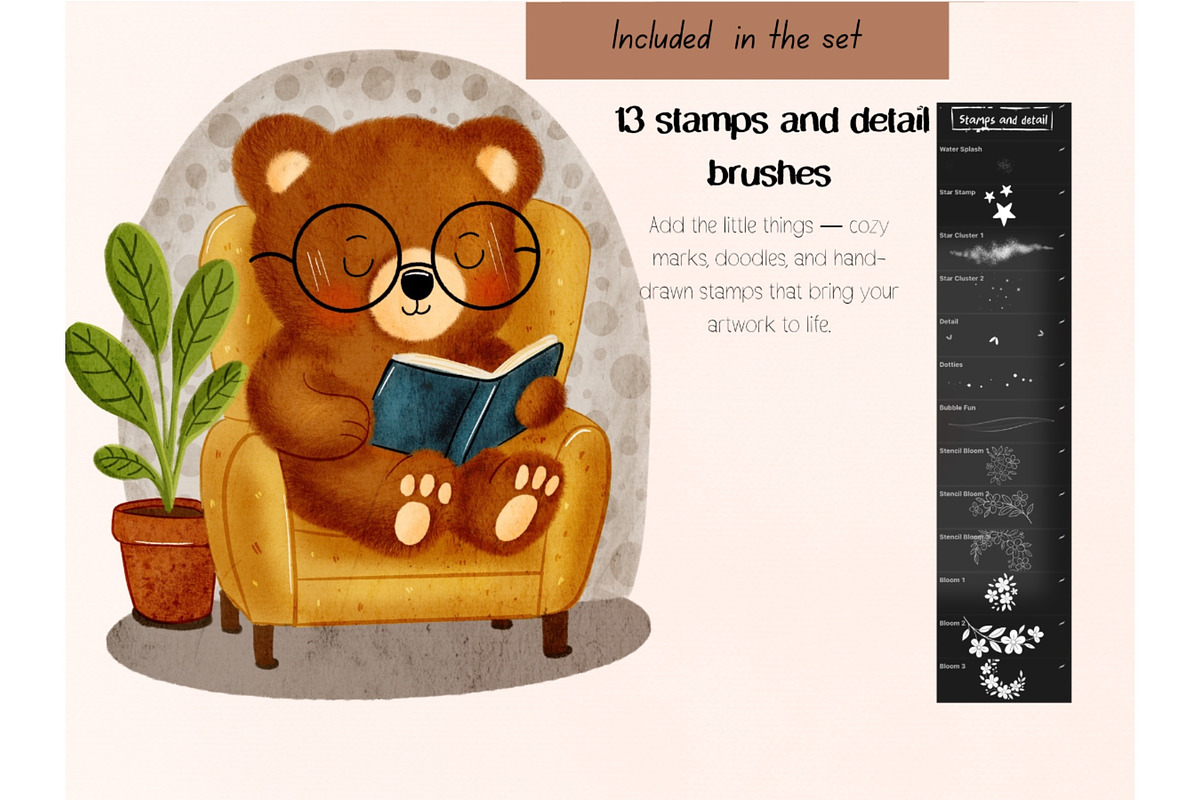The Cozy Brush set, a Brush Add-On by Tanya’s Digital Art (Photo 8 of 10)