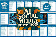 1000+ AI Social Media Prompt Book, a Stationery Template by Designmela01 (Thumbnail 1 of 6)