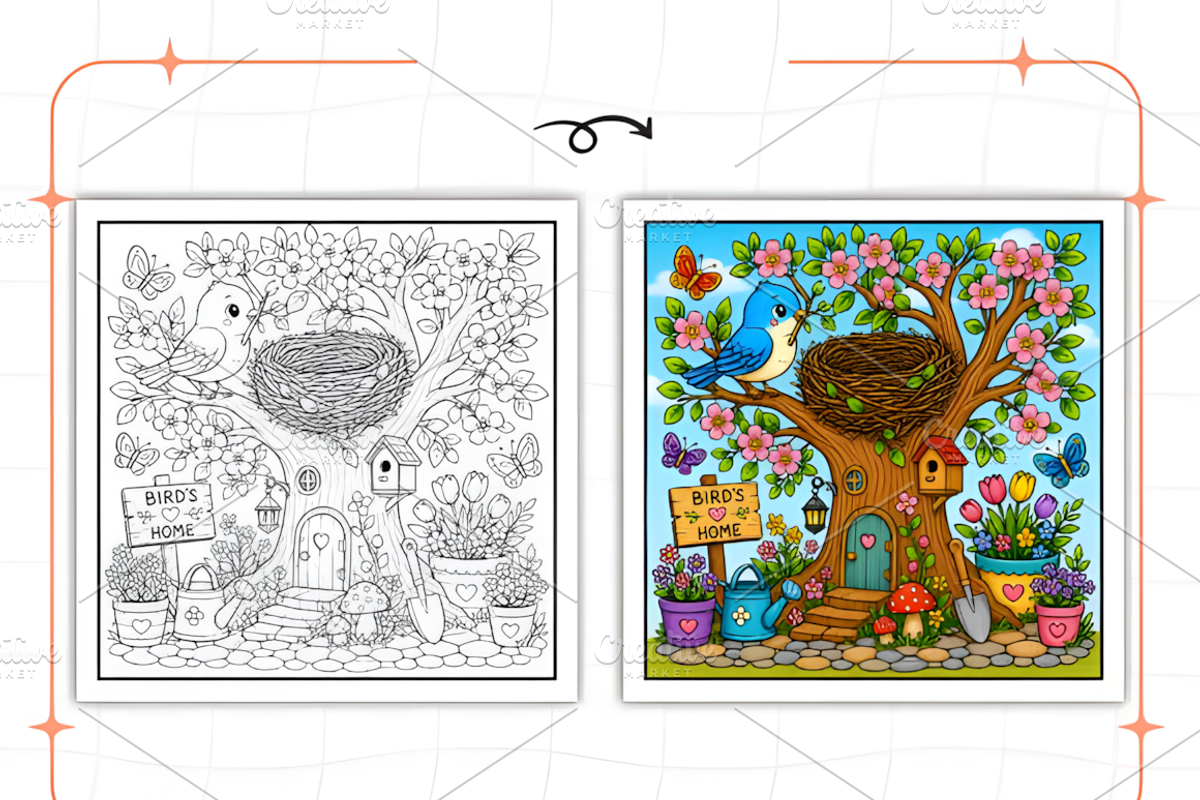 Hygge Seasonal Comfort Coloring, a Seasonal Illustration by Design Station (Photo 6 of 7)