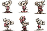 Whimsical Easter Koala Clipart, an Illustration by Designking (Thumbnail 2 of 7)