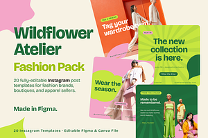Fashion Atelier Instagram Templates, a Social Media Template by xStudio