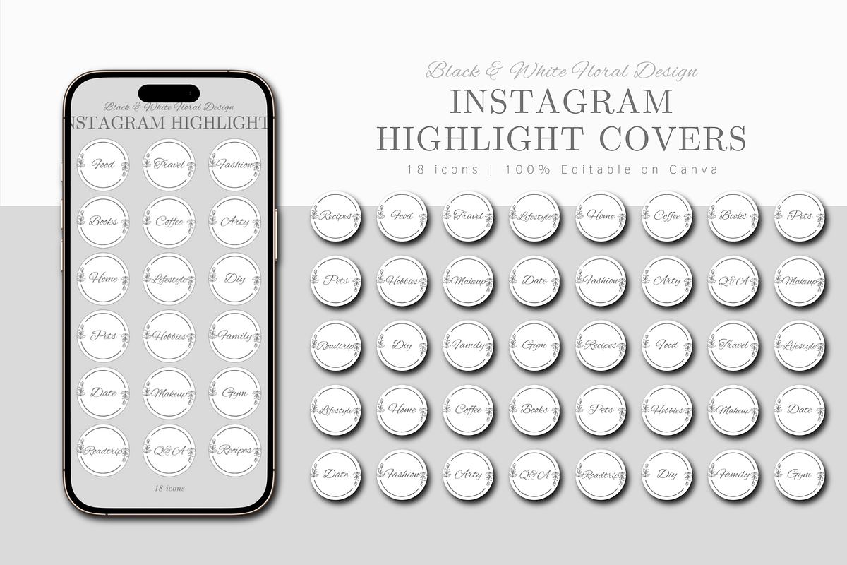 INSTAGRAM HIGHLIGHT COVERS, a Social Media Template by The Little Lily Studio (Photo 2 of 5)