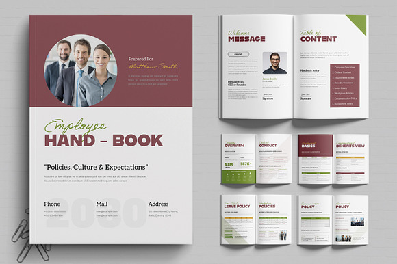 Editable Employee Handbook Design preview 7