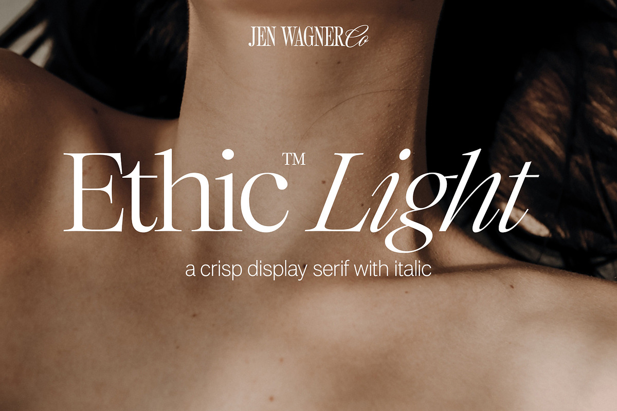 Ethic Light | A Crisp Display Serif, a Serif Font by Jen Wagner Co (Photo 1 of 12)