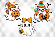 Cute Halloween Ghost Sublimation PNG, an Illustration by Artonix (Thumbnail 4 of 4)