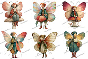Whimsical Butterfly Fairy Clipart, an Illustration by DreamArtGraphic (Thumbnail 5 of 5)