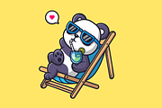 Cute Panda Relaxing On Bench, an Animal Illustration by Catalyst Labs (Thumbnail 1 of 3)