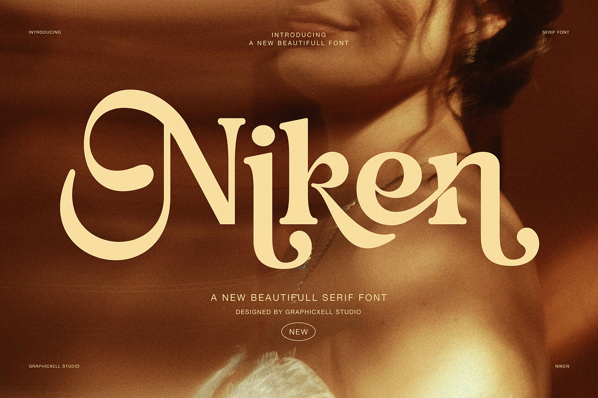 Niken Vintage Elegant Serif Font, a Serif Font by Graphicxell (Photo 1 of 8)
