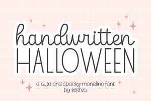 Handwritten Halloween, a Handwritten Font by Keithzo