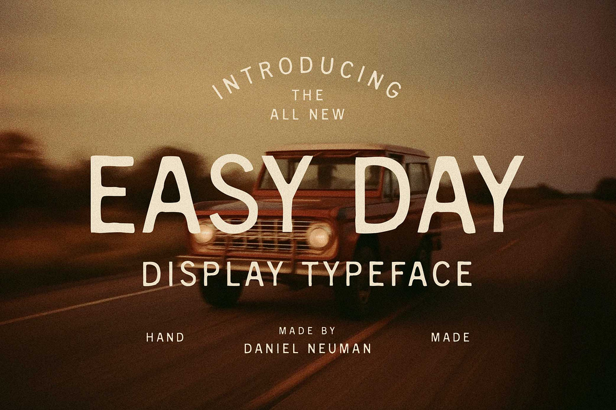 Easy Day | Relaxed Sans Serif, a Sans Serif Font by Daniel Neuman (Photo 1 of 5)