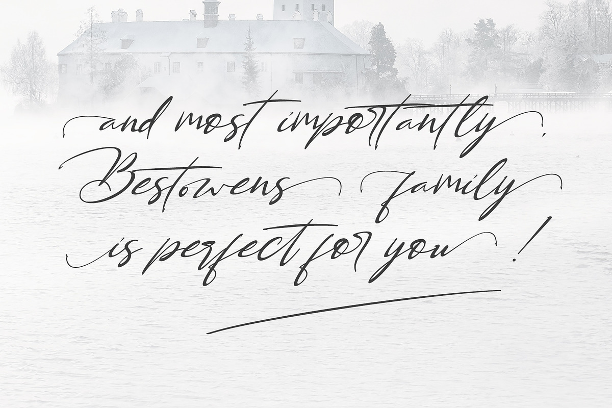 Bestowens Family, a Script Font by Letterara (Photo 16 of 16)