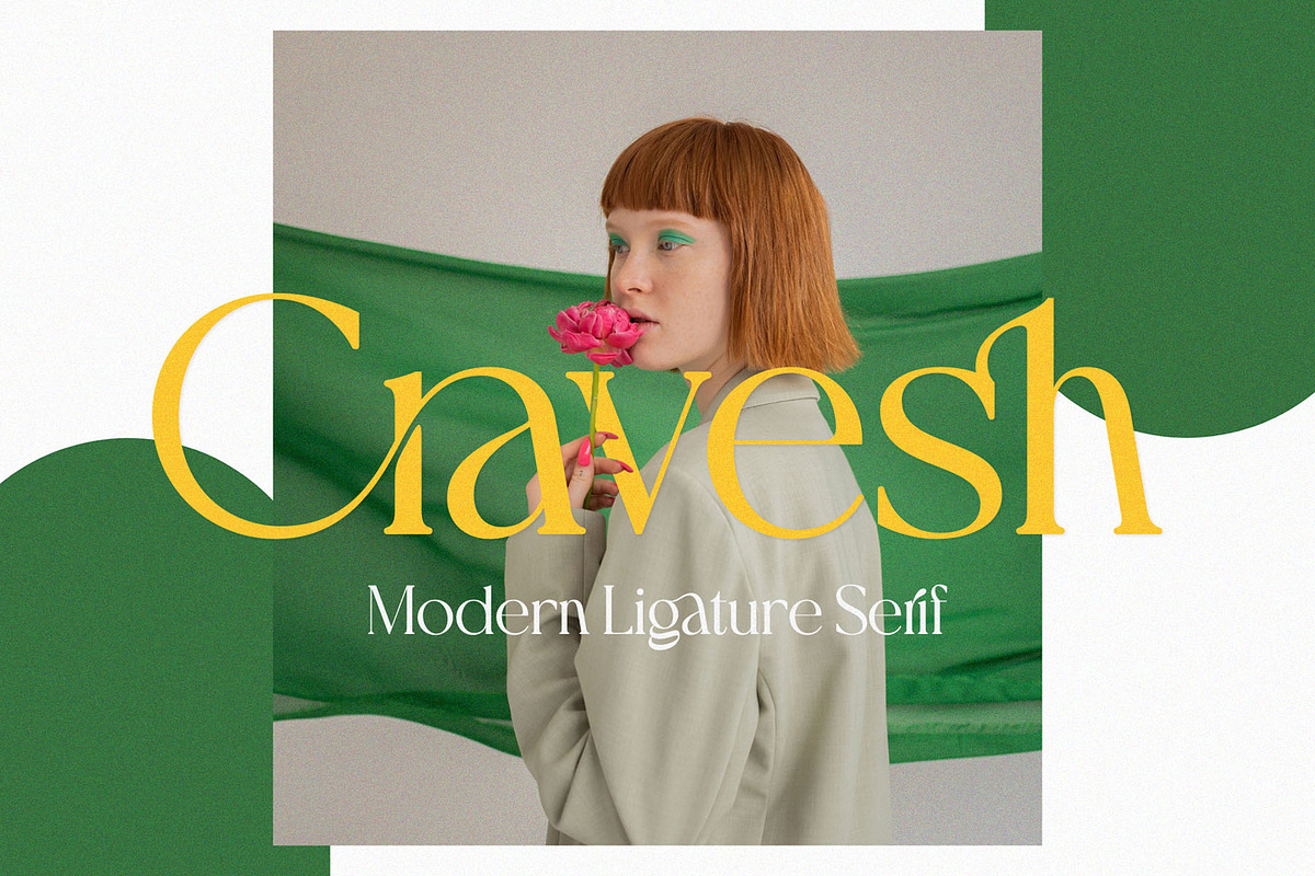 Cravesh - Ligature serif font, a Serif Font by Almeera Std (Photo 1 of 8)