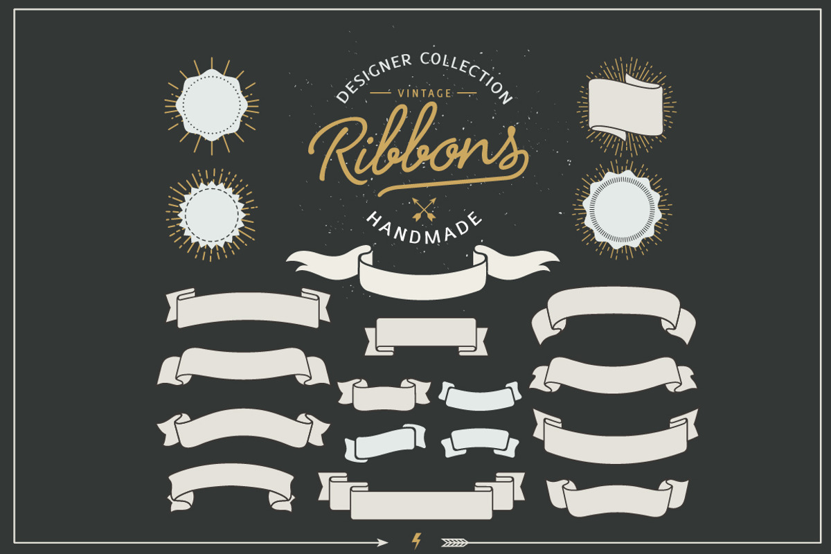 70+ Vintage Ribbons, an Illustration by VectorBakery (Photo 3 of 5)