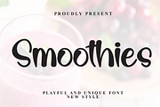 Smoothies | Script Font, a Script Font by Scratchones (Thumbnail 1 of 8)
