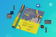 Education Admission Flyer Template, a Flyer Template by GraphicalMarket (Thumbnail 5 of 6)
