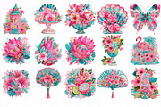 Pink Tropical Flower Graphic Clipart, an Object Illustration by DreamCafeArt (Thumbnail 4 of 6)