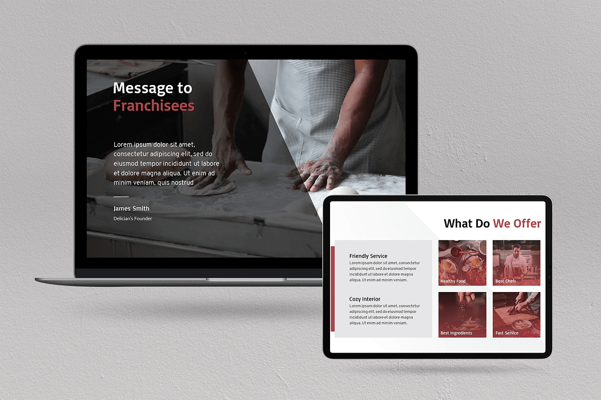 Franchise Restaurant Presentation, a Presentation Template by Flat Icons (Photo 6 of 6)