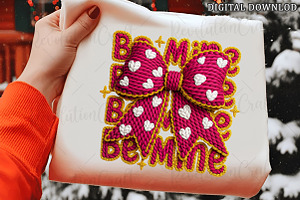 Crochet Valentine's Day Coquette Png, an Illustration by OK Design
