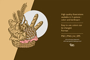 Bakery illustration kit, an Illustration by Soir Creative (Thumbnail 2 of 8)