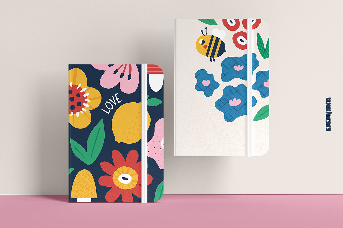 Modern Floral Clipart & Patterns, a Seasonal Illustration by Ejevyaka (Photo 6 of 8)