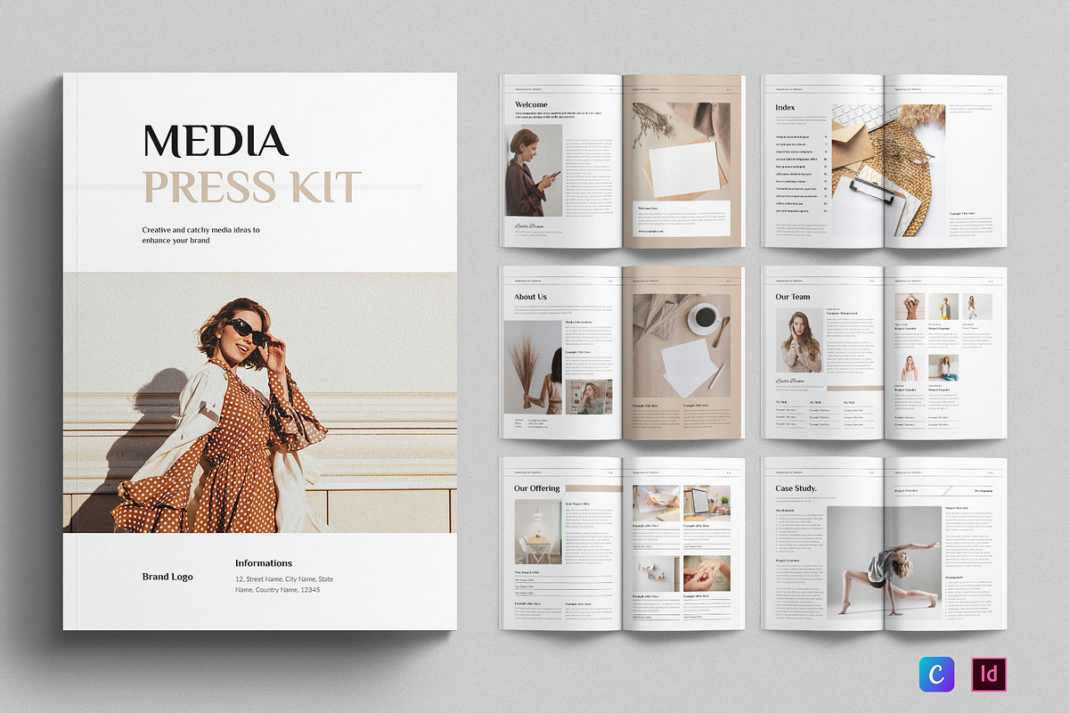 Media Press Kit Template, a Magazine Template by E-Type (Photo 1 of 9)