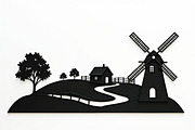 Dutch Windmill Field Set, an Illustration by jahid234 (Thumbnail 10 of 10)