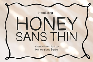 Honey Sans Hand-drawn Thin Font