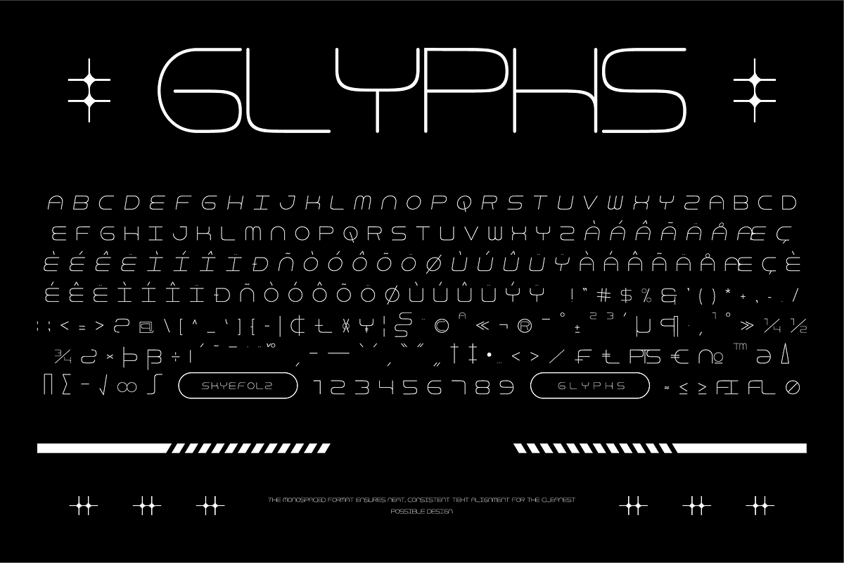 VB SkyeFolz - Futuristic Font, a Sans Serif Font by VALIANTBROTHA (Photo 2 of 9)