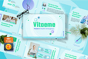Vitaeme - Modern Health Powerpoint, a Presentation Template by Dhabee (Thumbnail 1 of 8)