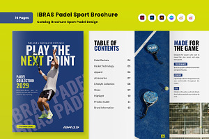 Padel Sports Catalog Brochure, a Brochure Template by trabaskriya