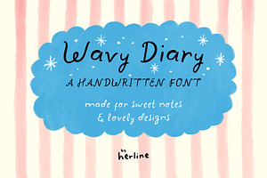 Wavy Diary - Handwritten Font