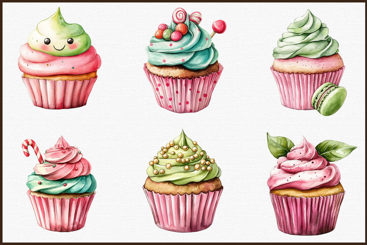 Pink Cupcake Clipart, an Illustration by Sublimation Artist (Photo 3 of 6)