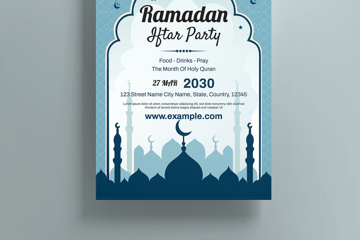 Ramadan Iftar Party Flyer Template, a Flyer Template by MightyDesign (Photo 3 of 8)