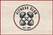 10 Vintage Gym Fitness Badge Logo, a Sport Illustration by Artivon (Thumbnail 9 of 11)