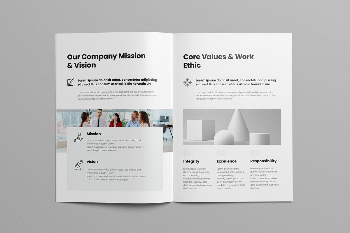 Employee Handbook Template, a Brochure Template by Pixelpick (Photo 3 of 9)