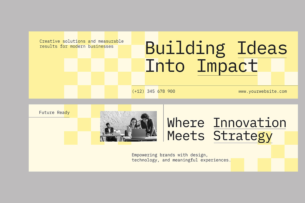Yellow Minimal Linkedin Banner, a Social Media Template by Neermana (Photo 2 of 4)